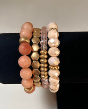 Load image into Gallery viewer, Four Row Stone Beads Stretch Bracelet
