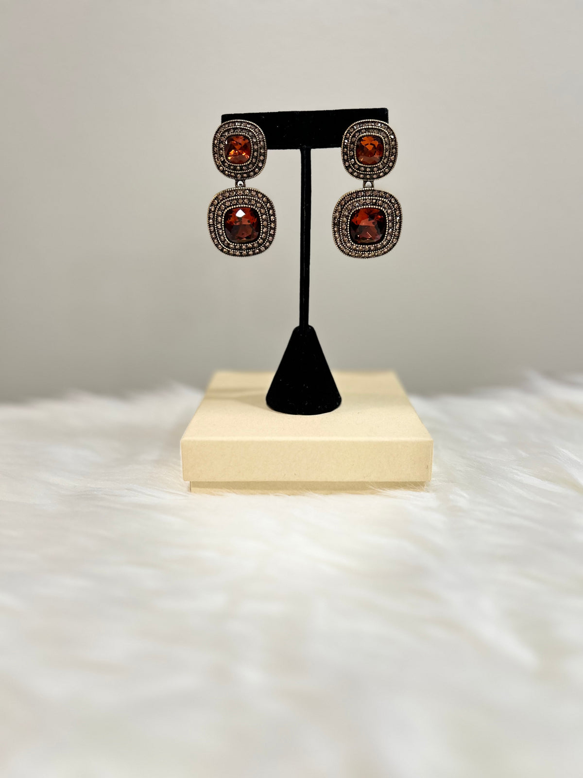 Burnt Orange Alloy Earrings
