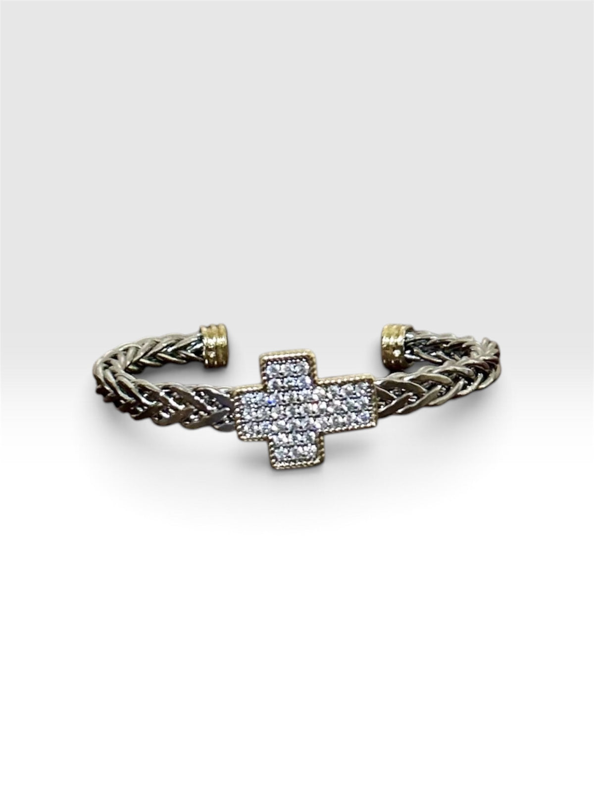 Gold /Silver Large Cross Chrome Plated Bracelet