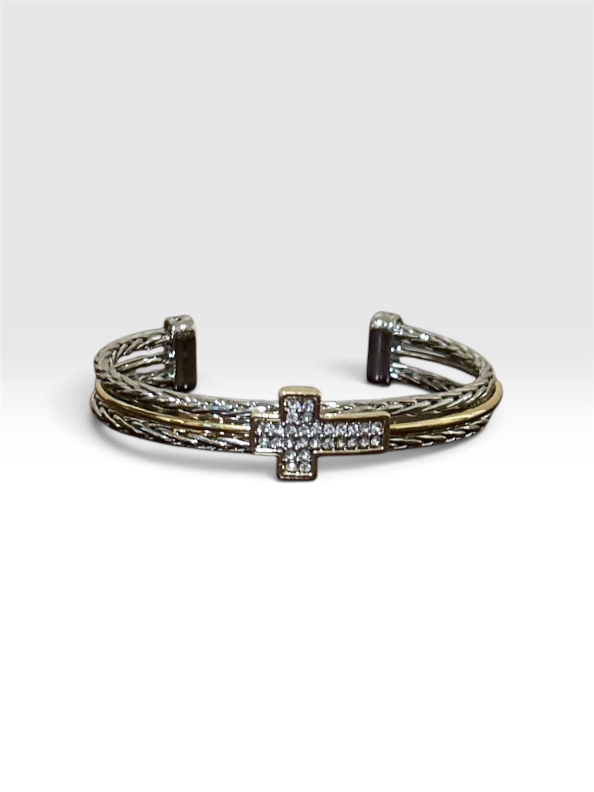 Gold/ Silver Small Cross Chrome Bracelet