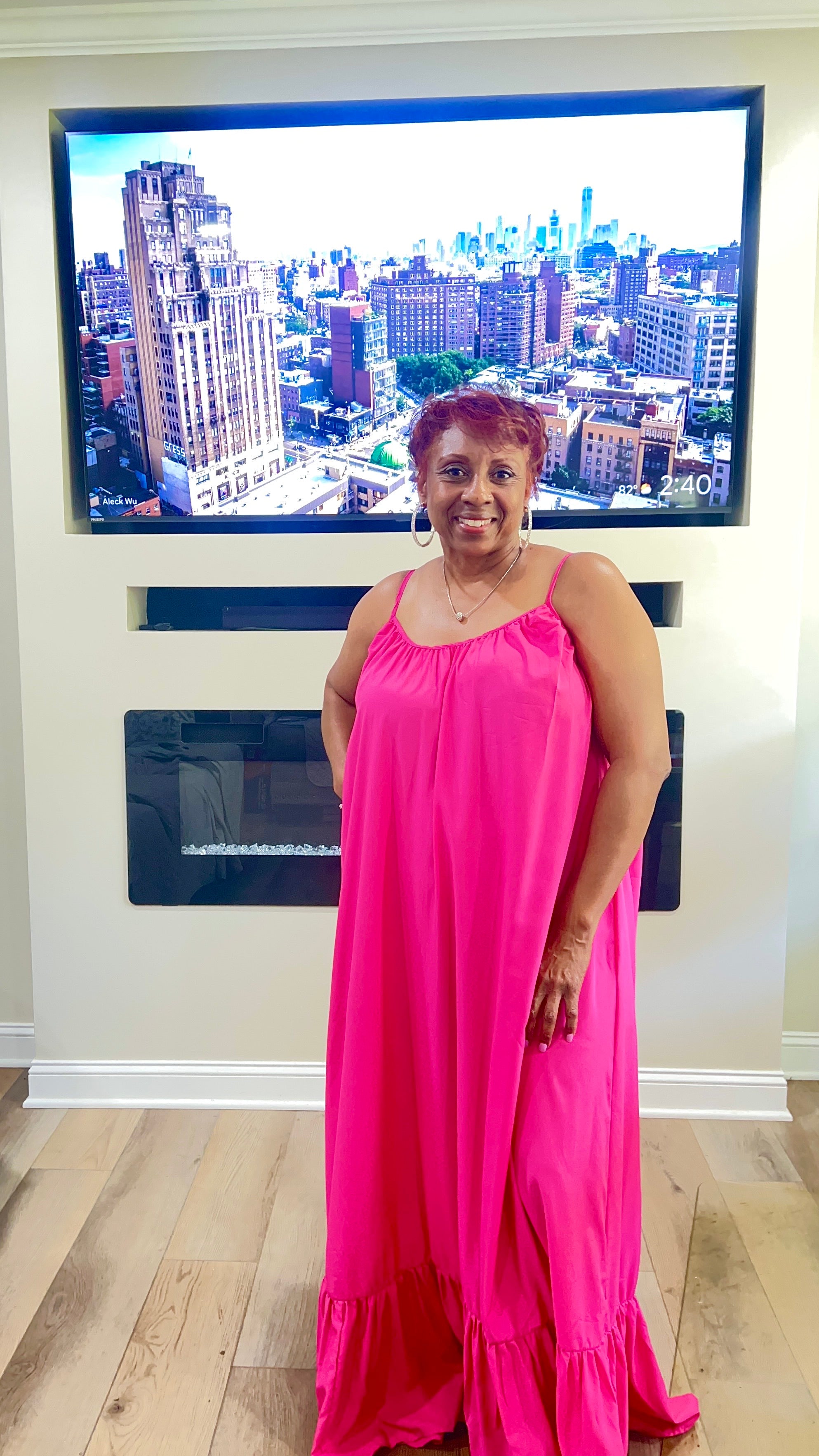 Pink Summer flowy Sundress