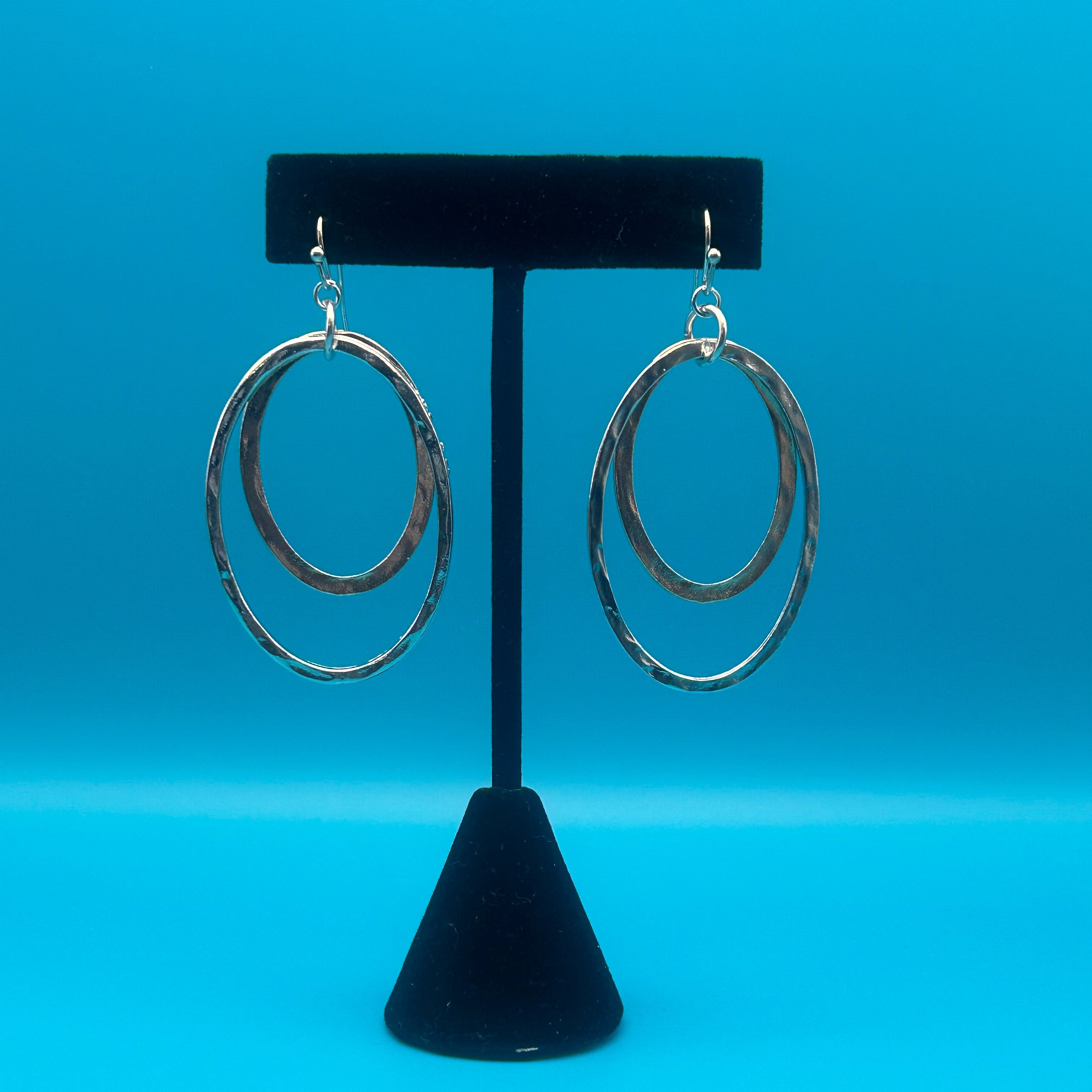 Gold/Silver Pierced Plated Hoop Earrings