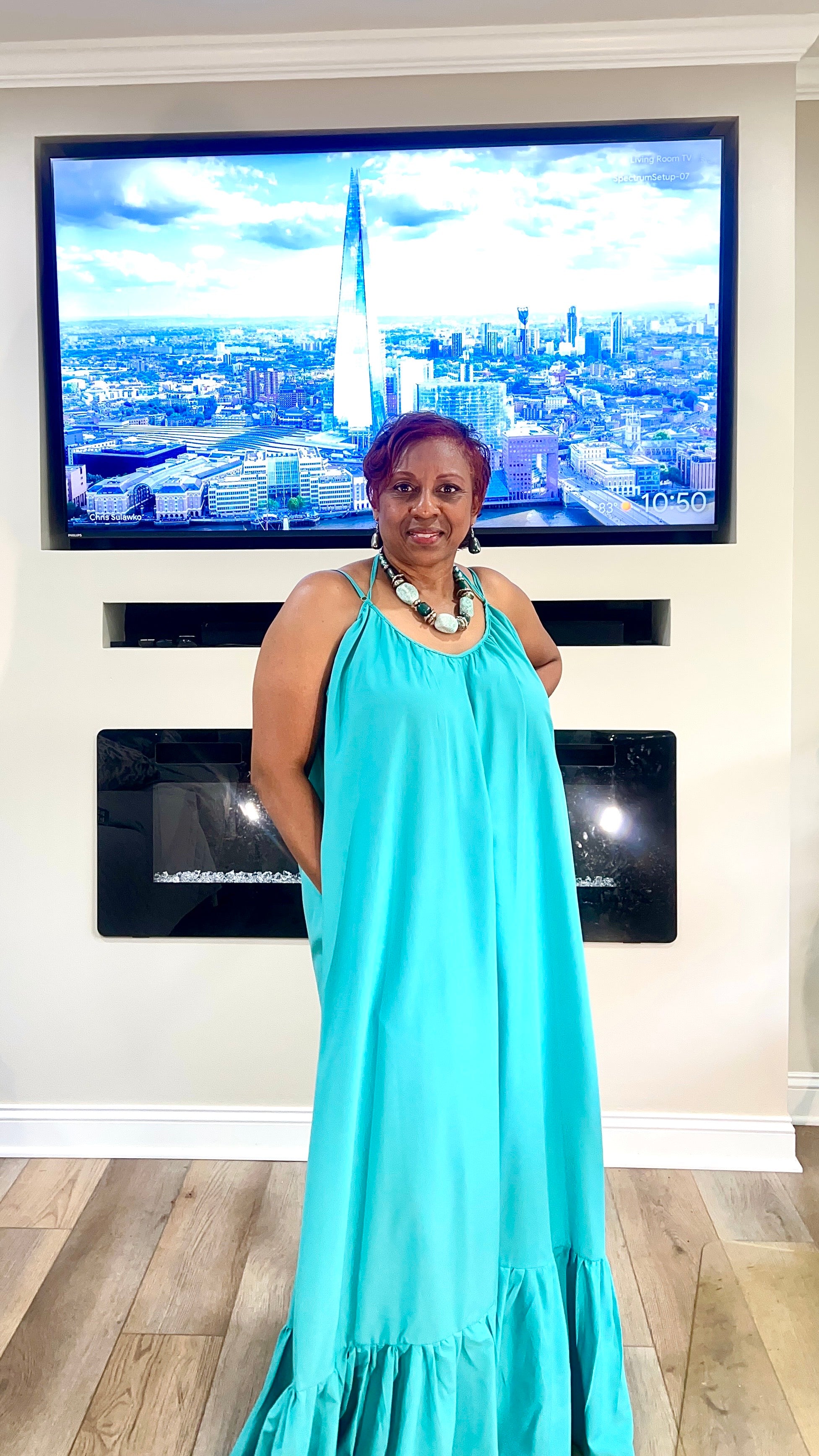 Summer Aqua Blue Dress – Ramonia's Petite Boutique