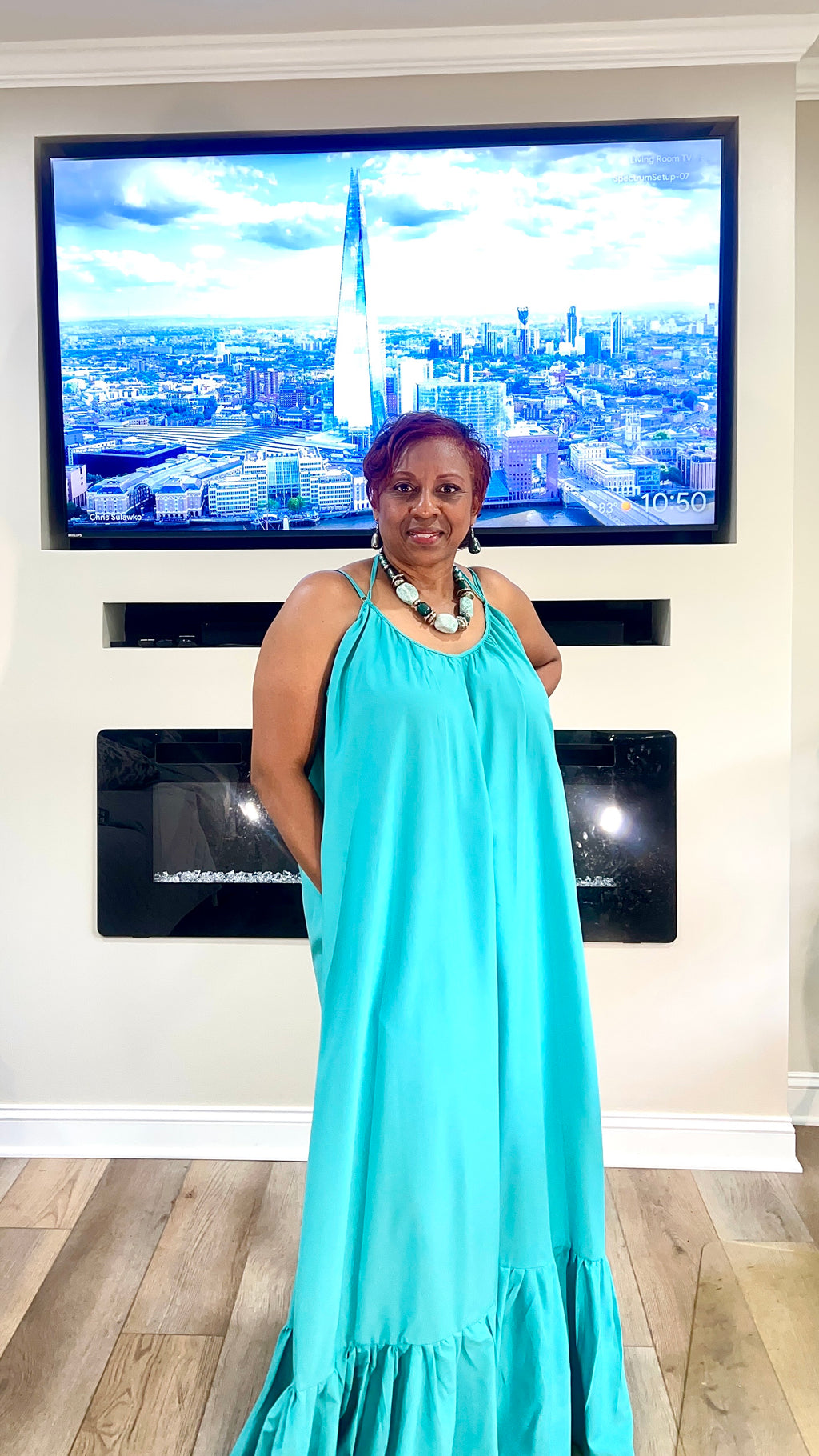 Summer Aqua Blue Dress