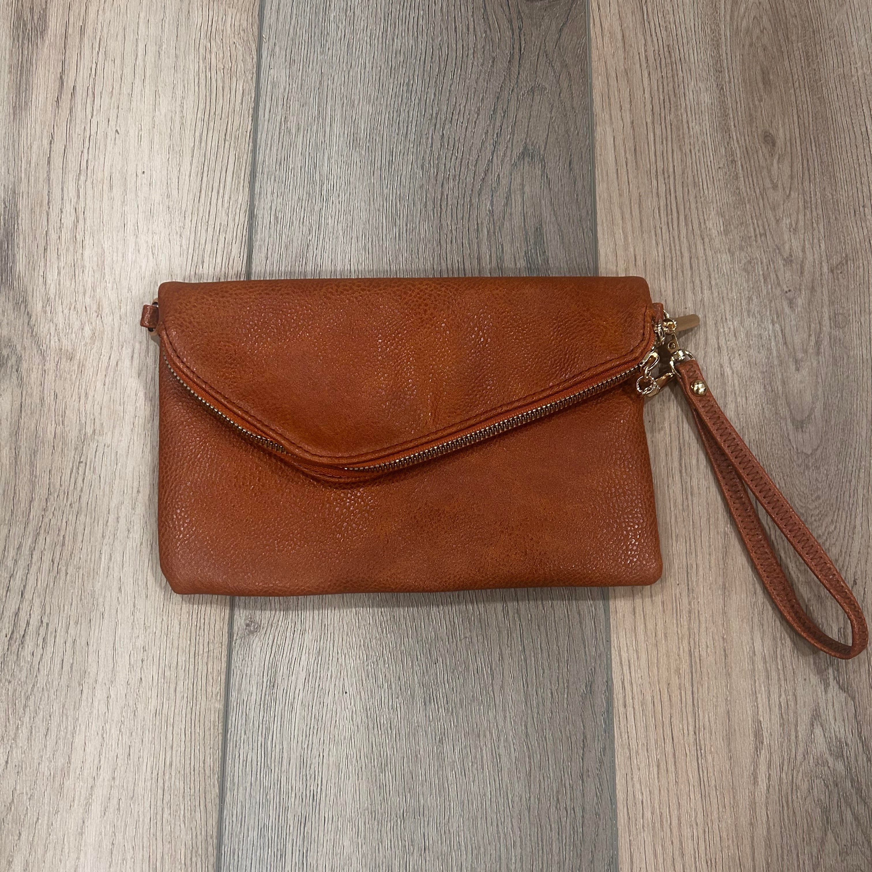 Tan Envelope clutch bag