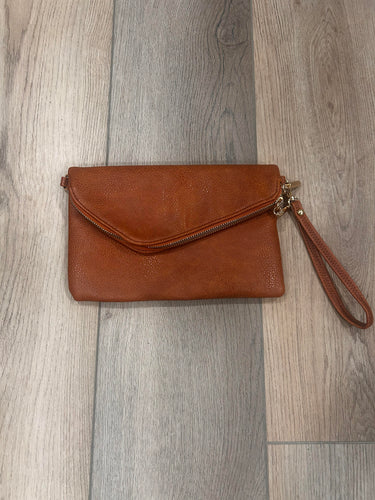  Tan Envelope clutch bag