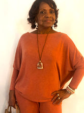 Load image into Gallery viewer, Stylish Wide Neck Long Sleeves Top w/Flare Bottom Pants
