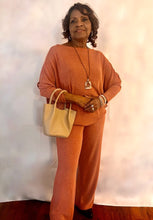 Load image into Gallery viewer, Stylish Wide Neck Long Sleeves Top w/Flare Bottom Pants
