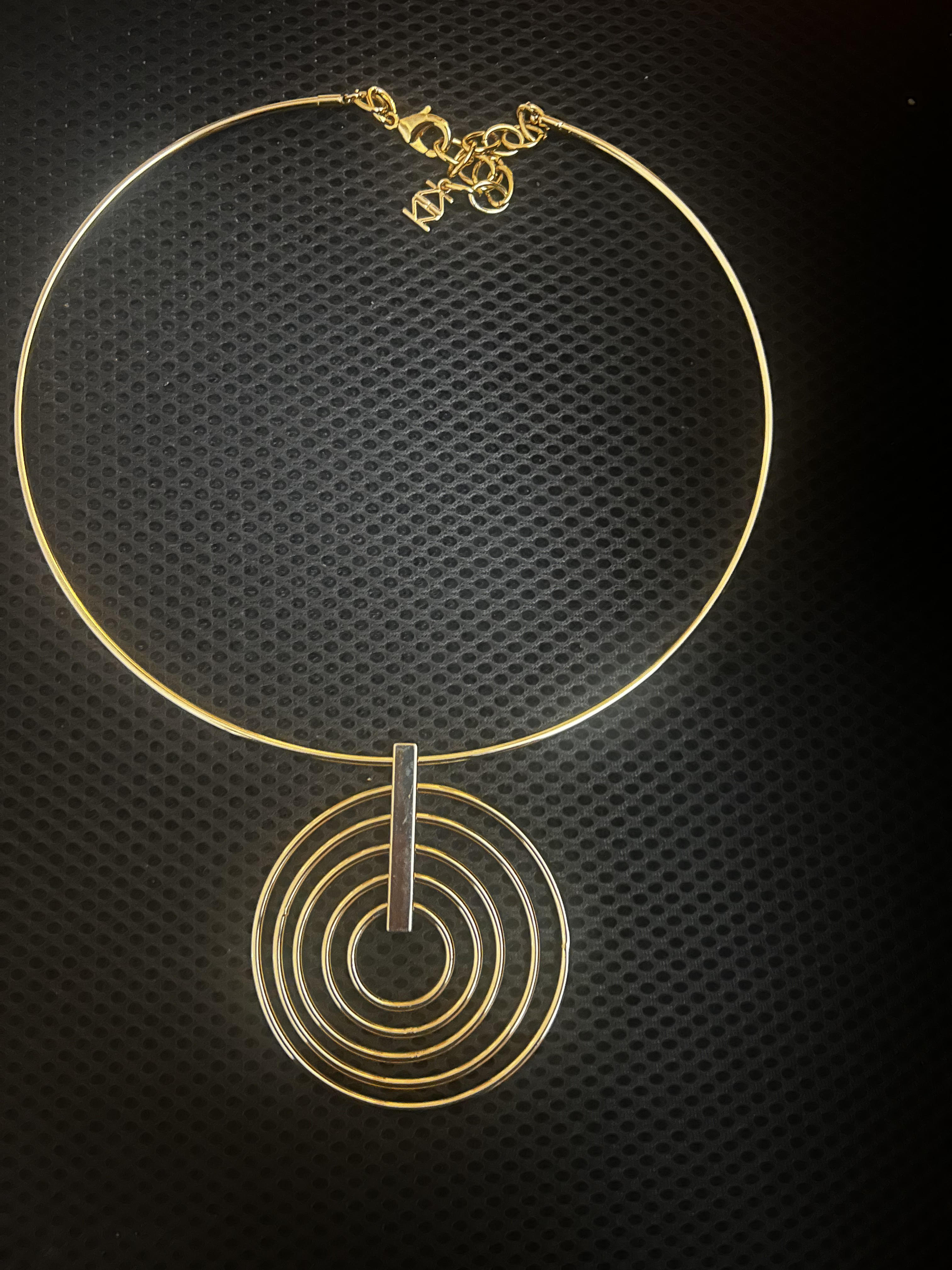 Gold Plated Necklace w/ Circle Design