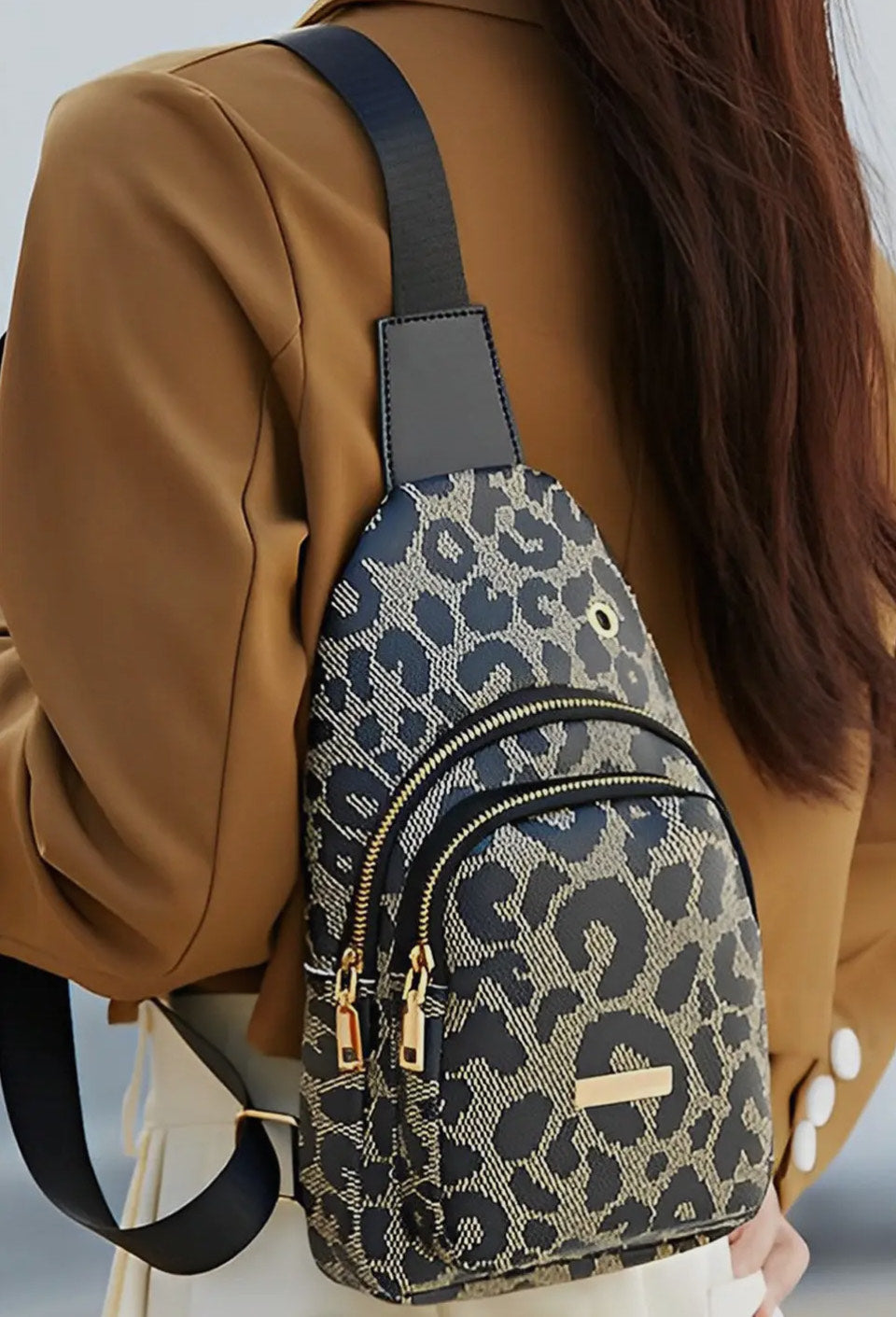 Leopard Print Sling Bag