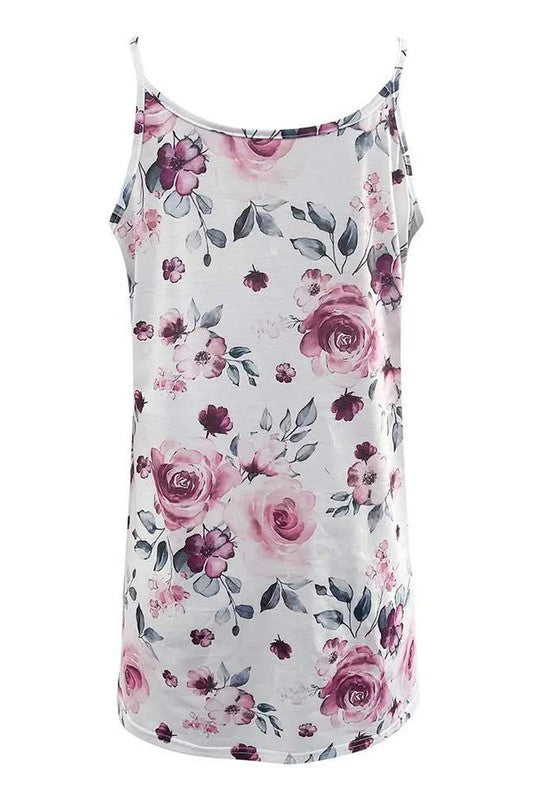 V-Neck Floral Print Chain Strap Top