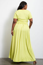 Load image into Gallery viewer, Wrap Around Short Sleeve Top and Maxi Skirt
