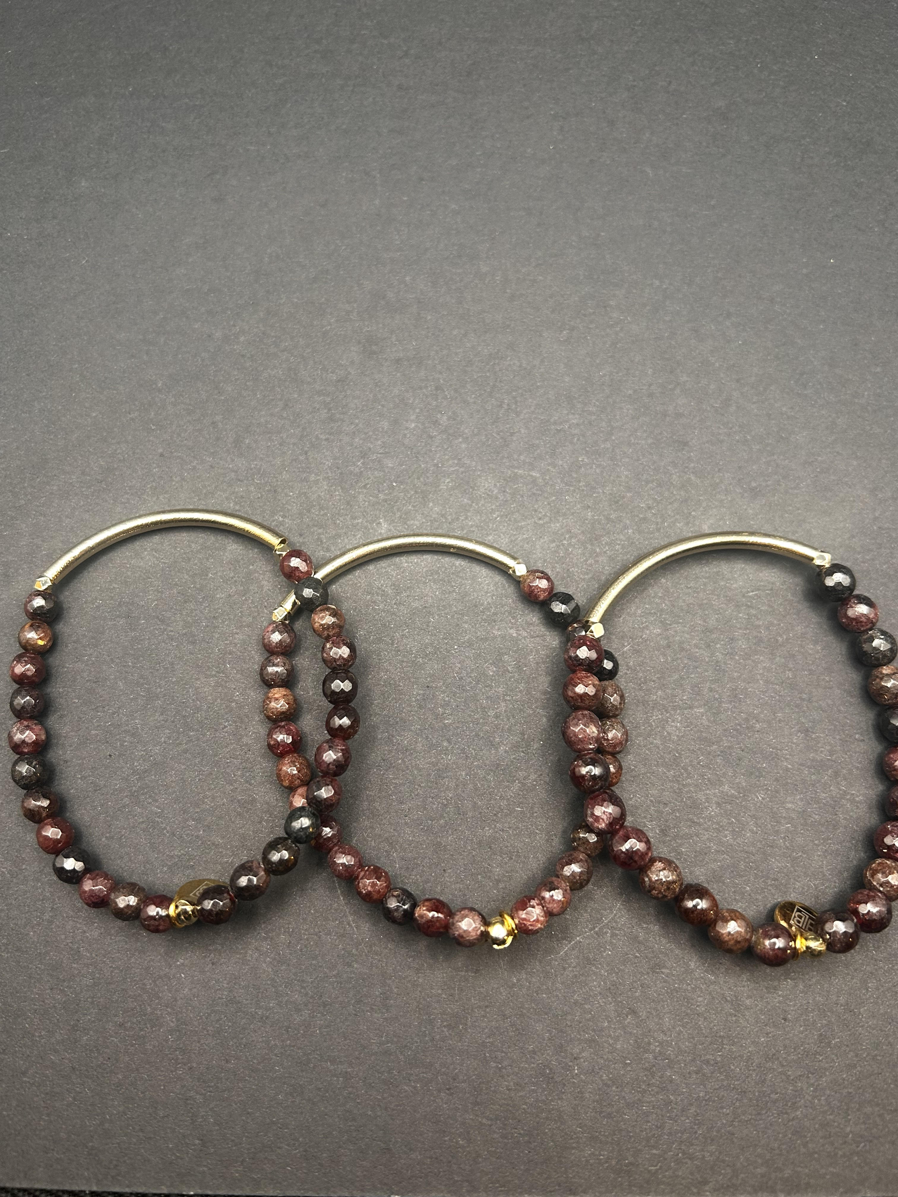 Plum Single Bar Bracelet (Set of 3)