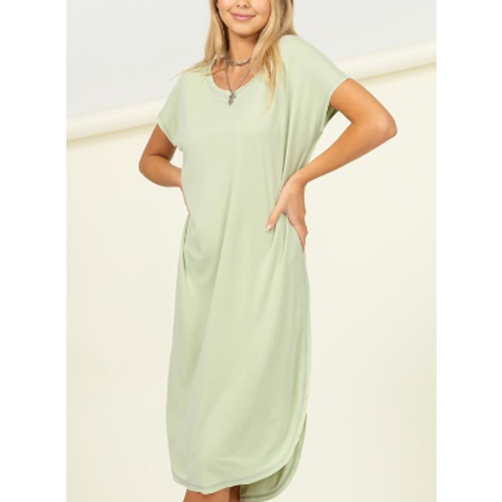 High Low Short dress w Round Neckline