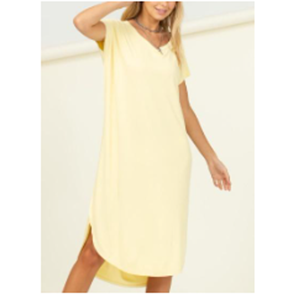 High Low Short dress w Round Neckline