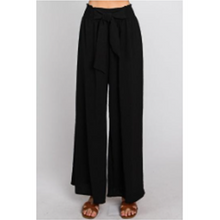 Load image into Gallery viewer, Wide Leg Maxi Pants with Smocking Waist and Front Self Tie
